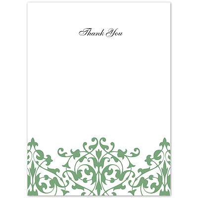 Romance - Clover Thank You Card and Envelope