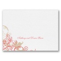 Flourish with Golden Shadow - Guava - Thank You Card and Envelope