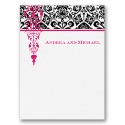 Loving Damask - Thank You Card and Envelope