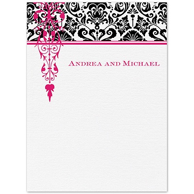 Loving Damask - Thank You Card and Envelope