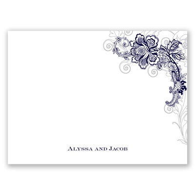 Bridal Lace - Thank You Card and Envelope
