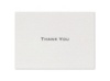 White Shimmer Thank You Card and Envelope