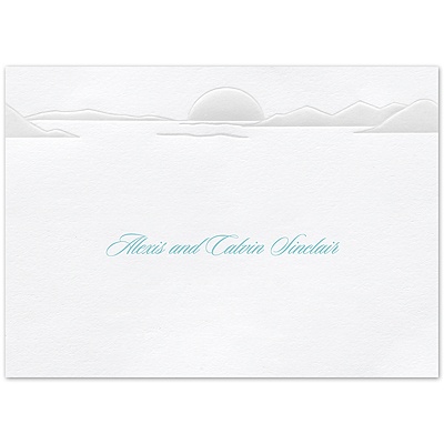 Pearl Palm Trees - Thank You Card and Envelope