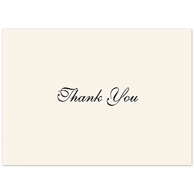 Ecru - Thank You Card and Envelope