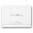 Calligraphy Swirls - Thank You Card and Envelope