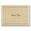 Gold Shimmer Border - Thank You Card and Envelope