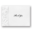 Floral Emboss - Thank You Card and Envelope