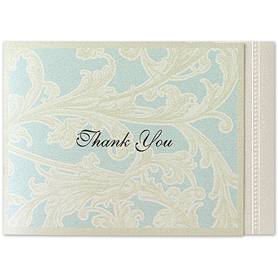 Baroque Flourishes - Thank You Card and Envelope