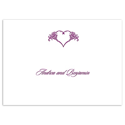 Heart Frame - Thank You Card and Envelope