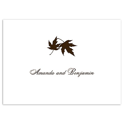 Falling Leaves - Thank You Card and Envelope