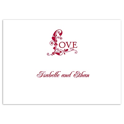 Only Love - Thank You Card and Envelope