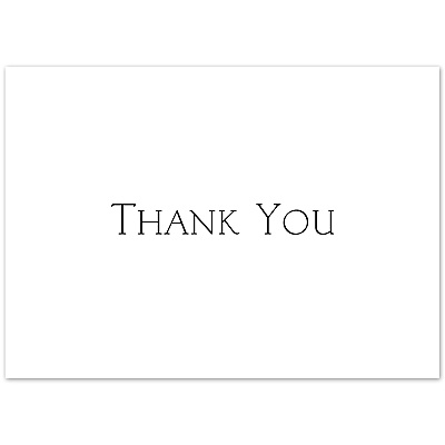 Modern Elegance Couple Script - Thank You Card and Envelope