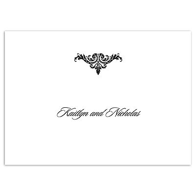 Stately Border - Thank You Card and Envelope