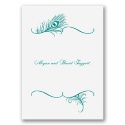 Peacock Monogram - Thank You Card and Envelope