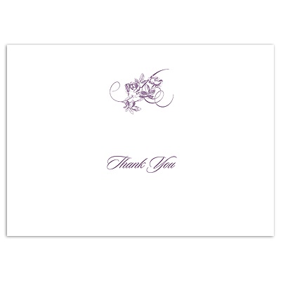 Rose Cascade - Thank You Card and Envelope