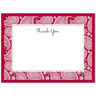 Perfect Paisley Duet - Apple - Thank You Card and Envelope