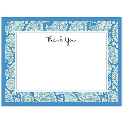 Perfect Paisley Duet - Cornflower- Thank You Card and Envelope