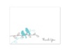 Love Birds - Pool - Thank You Card and Envelope