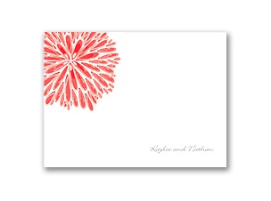 Burst of Color - Guava - Thank You Card and Envelope