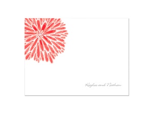 Burst of Color - Guava - Thank You Card and Envelope