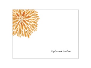 Burst of Color - Tangerine - Thank You Card and Envelope