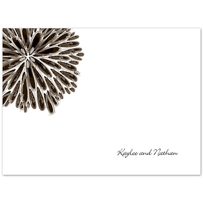 Burst of Color - Chocolate - Thank You Card and Envelope