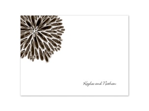 Burst of Color - Chocolate - Thank You Card and Envelope