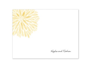 Burst of Color - Canary - Thank You Card and Envelope