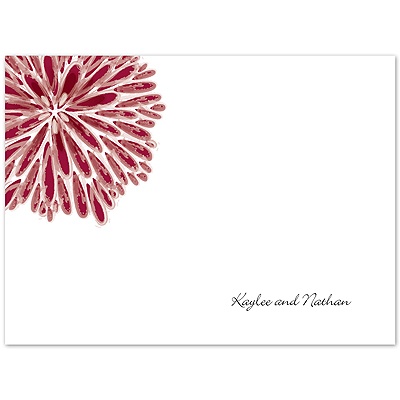 Burst of Love - Apple - Thank You Card and Envelope