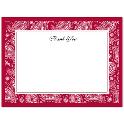Perfect Paisley - Apple - Thank You Card and Envelope