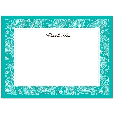 Perfect Paisley - Mermaid - Thank You Card and Envelope