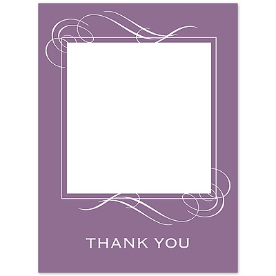 Photo and Swirls - Wisteria - Thank You Card and Envelope