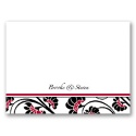 Floral Border - Apple - Thank You Card and Envelope