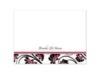 Floral Border - Apple - Thank You Card and Envelope