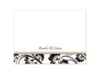 Floral Border - Golden - Thank You Card and Envelope