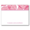 Translucent Leaves - Watermelon - Thank You Card and Envelope