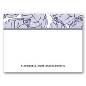 Translucent Leaves - Lapis - Thank You Card and Envelope