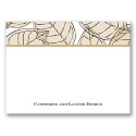 Translucent Leaves - Golden - Thank You Card and Envelope