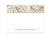 Translucent Leaves - Golden - Thank You Card and Envelope
