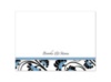 Floral Border - Cornflower - Thank You Card and Envelope