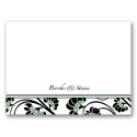 Floral Border - Clover - Thank You Card and Envelope
