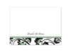 Floral Border - Clover - Thank You Card and Envelope
