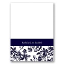 Vintage Floral Photo - Lapis - Thank You Card and Envelope