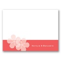Floral Photo - Guava - Thank You Card and Envelope