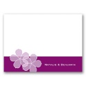 Floral Photo - Sangria - Thank You Card and Envelope