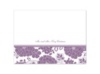 Floral Patterned - Wisteria - Thank You Card and Envelope