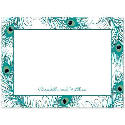 Jade Peacock - Thank You Card and Envelope