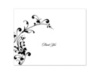 Fancy Flourish Photo - Black - Thank You Card and Envelope