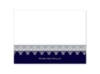 Damask Band Photo - Lapis - Thank You Card and Envelope
