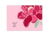 Patterned Peony - Apple - Thank You Card and Envelope
